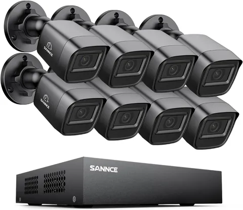 1080P Security Camera System 8CH H.264+ 1080N Home Surveillance DVR and (8)×1080