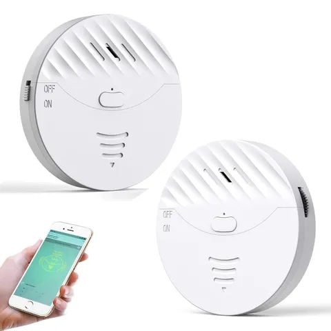 WiFi Window Alarm System, 2 Pack Glass Break Detection with Phone APP, 120dB ...