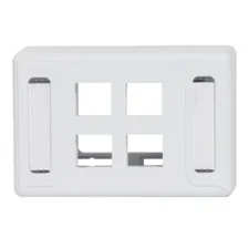 ICC IC108UF4WH Furniture Universal Faceplate with Ports for EZ HD Style, White