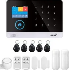 2.4in LCD WiFi & GSM Home Alarm System with Remote Monitoring & Voice Control