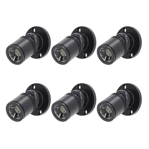 KONPWAY Dimmable 12V LED Mini Spotlights for Display - Warm White - 6 Pack