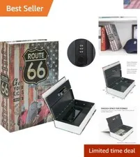 9.5" x 6.5" Hidden Metal Book Safe with Combination Lock - Secure Your Valuables