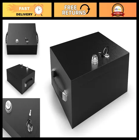 Fire Retardant Security Chest, Dual Combination & Key Lock Strong Box Safe