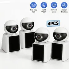 4pcs Wireless Security Camera Two-Way Video Call Monitoring Smart Baby Monitor