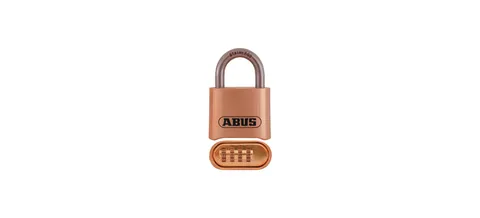 4 Wheel Dial, Resettable Combo Padlock, 2" Wide, Solid Brass Body, Shackle - 