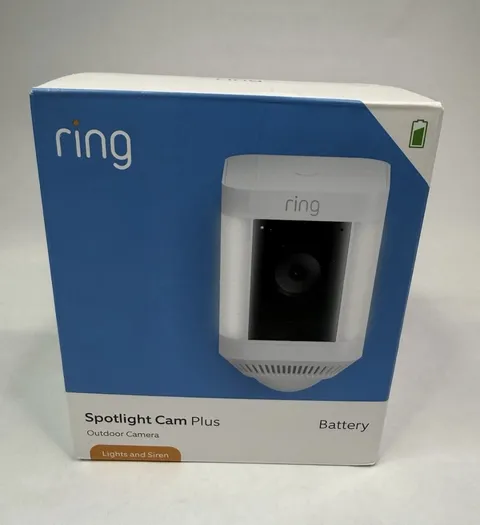 Ring Spotlight Cam Plus Battery Outdoor Security Camera White New Sealed NIB