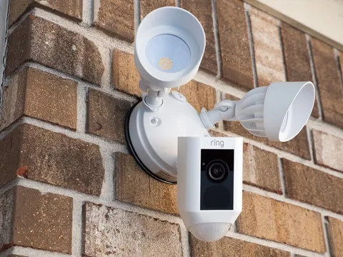Ring Floodlight Cam Pro Outdoor Wired Wi-Fi 1080p Network Camera - White