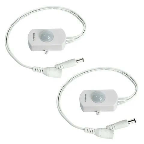2 Pack BS010WL PIR Motion Activated Sensor Switch,DC 12V~30V 3A Occupancy Sen...