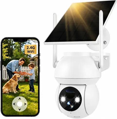 Camara De Seguridad Solar HD Wifi Inalambrica Con Vision Nocturna Para Exterior