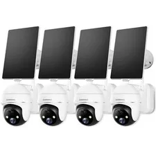2K Solar Security Cameras Wireless Outdoor 4-Pack, Solar Powered Cameras for ...