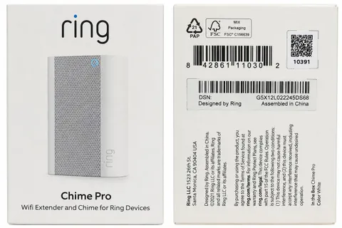 Ring Chime Pro 2nd Gen WiFi Extender, Nightlight & Chime Box not opened