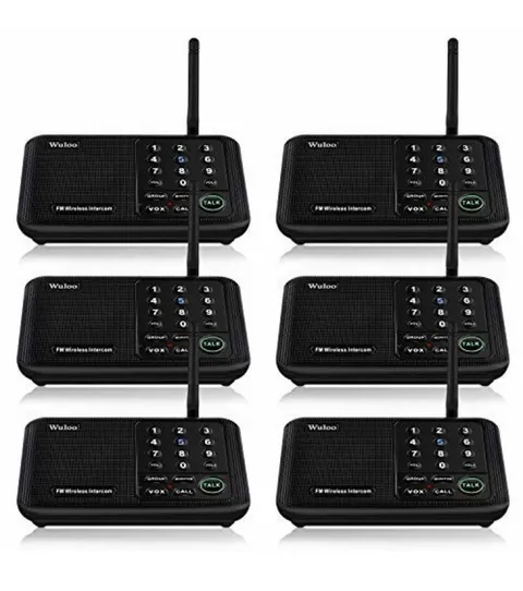 Wuloo 1 Mile FM Wireless Intercoms System for Home Business Office Room Intercom