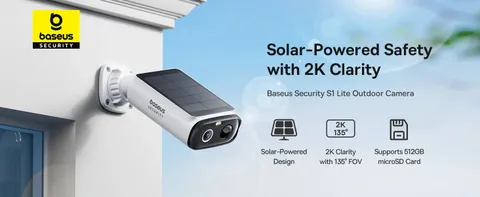 🛡️ Baseus Security S1 Lite Outdoor Camera 2K – Solar-Powered, No Subscription