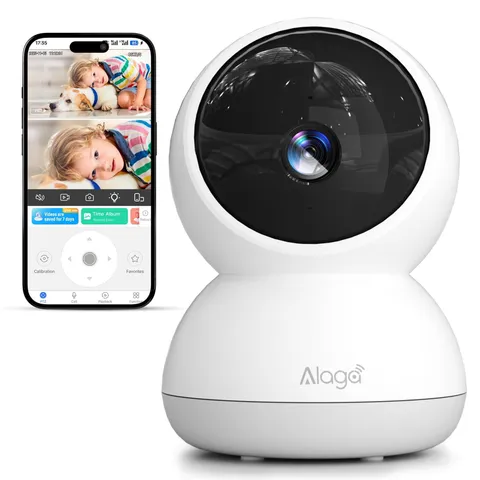 3K HD Indoor Security Camera 360° Pan/Tilt Pet Baby Monitor 2-Way Audio Night
