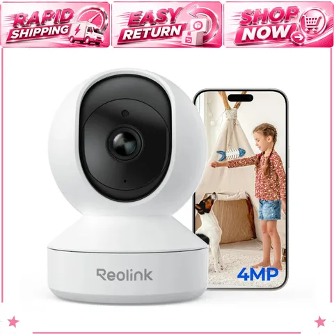 2K 4MP Indoor WiFi Security Camera; 360° Monitor; Night Vision; 2-Way Talk