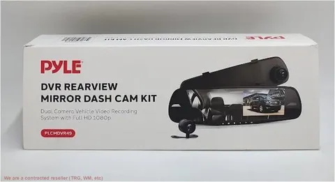 Pyle PLCMDVR49 4.3 Inch Display Dash Cam Dual Camera Vehicle Recording System...