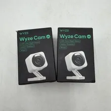 Lot Of 2 WYZE Cam v4 2.5K HD WiFi Smart Home Security Camera White