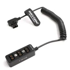 Alvins Cables Dtap Splitter PTap HUB Cable Male to 3 Port Female Coiled