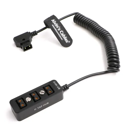 Alvins Cables Dtap Splitter PTap HUB Cable Male to 3 Port Female Coiled