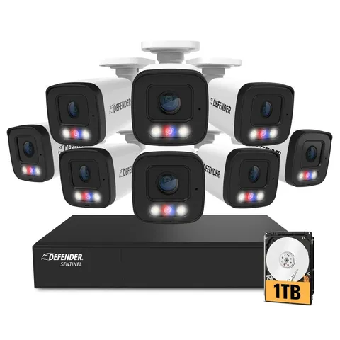 Defender Sentinel AI 8-Channel 8-Camera 4K Security System 1TB Free Shipping