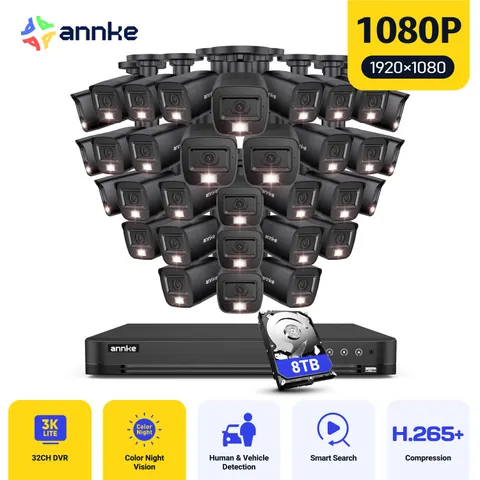 ANNKE 5MP Lite 32CH DVR HD 1080P Security Camera System Outdoor AI Color Night