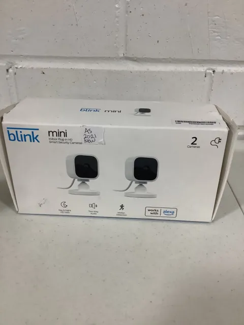 Blink Mini Indoor 1080p Smart WiFi Security Camera 2-Pack Wired