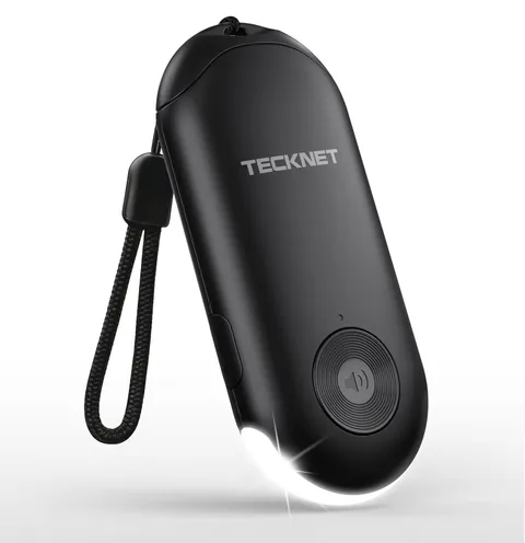 TECKNET Personal Safety Alarm, Rechargeable Alarms for Jet Black