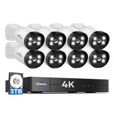 4K Wired Security Camera System with Smart Color Night Vision
