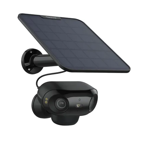 REOLINK Argus 4 Pro Black, 4K DualLens 180° Solar Security Cameras Wireless O...
