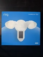 Ring Floodlight Cam Plus Outdoor Wired 1080p FHD Surveillance Camera White - NEW