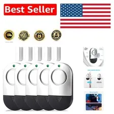 5 Pack Window Alarm Sensors - Easy Install 120DB Door Alarms for Safety