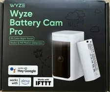 Wyze Battery Cam Pro Wireless Indoor/Outdoor 2K HD Security Camera Color WYZECOP