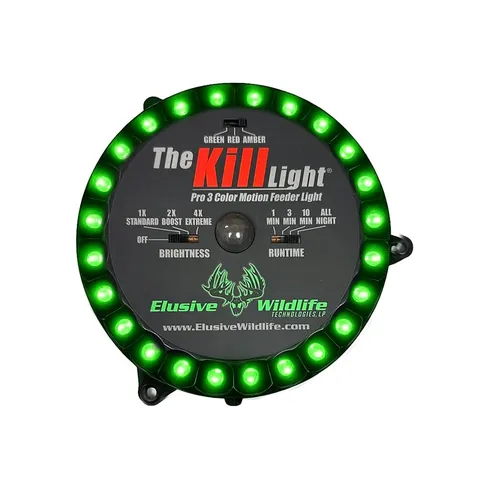 Elusive Wildlife Kill Light 3-Color Feeder – Motion Activated green 