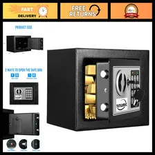 Electronic Digital Safe Box 0.23 Cu Ft - Keypad Lock Security Cabinet - Home/Off