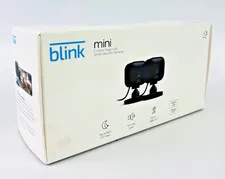 Blink Mini Compact indoor plug-in smart security camera 1080p HD2 cameras Black