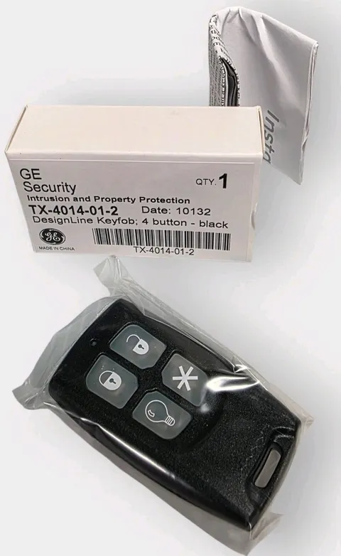 Interlogix TX-4014-01-2 DesignLine 4-Button Keyfob, Black NEW FREE SHIPPING Box