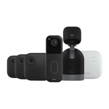 Blink Video Doorbell + Outdoor 4 System, 4 Cameras, Wireless Wi-Fi, HD, Black