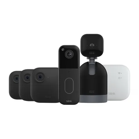 Blink Video Doorbell + Outdoor 4 System, 4 Cameras, Wireless Wi-Fi, HD, Black