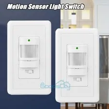 2X Body Infrared Motion Sensor Switch Detector LED Lamp Light Control Wall Mount