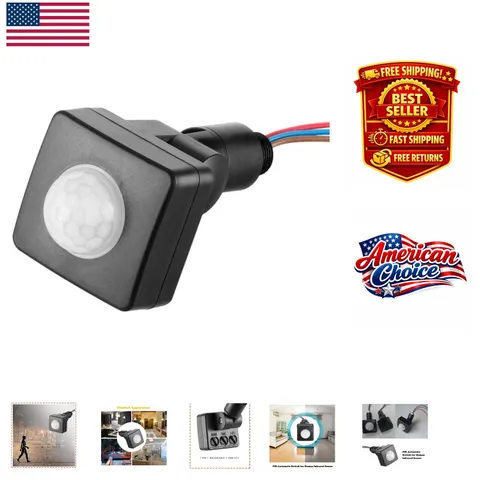 Energy-Saving PIR Body Infrared Motion Sensor Switch - 30W Power and Adjustable