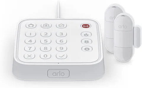 Arlo Home Security System - Wired Keypad Sensor Hub, (2) 8-In-1 Sensors, 24/7 Pr
