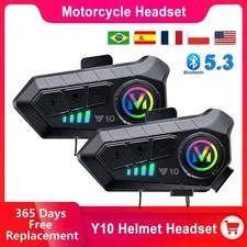 Motorcycle Helmet Headset Wireless FM Bluetooth 5.3 Headphone Speaker Hands-Free