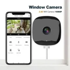 Mini WiFi Security Camera 3MP HD Night Vision Window Cam Tuya Smart Life