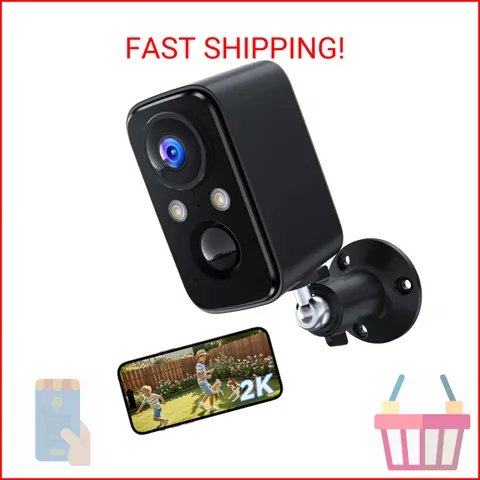 BECAMSO Security Cameras Wireless Outdoor Battery: 2K WiFi Camera Indoor for Hom