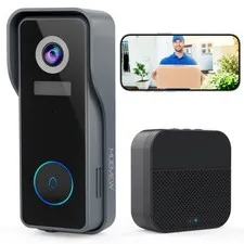 Timbre Con Camara Inalambrico 2K Con Cambiador De Voz Y Vision Nocturna