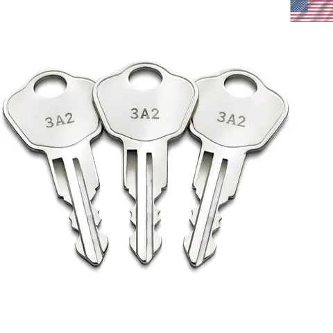 3-Pack Pre-Cut 3H2 Keys for Sentry Safes - Ideal for Storage Chests & Lock Boxes