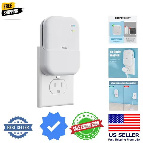 Outlet Wall Mount for Blink Sync Module XR, 2-in-1 Charging StationMount & Ch...