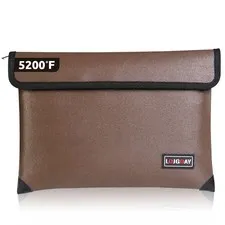 Fireproof Document Bag Zipper 4200F 8 Layers Cash Pouch Fits 11x7.7 Inch