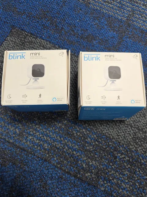 Blink Mini Indoor Plug-In Live HD Smart Security Camera (New in Box) 2 pack