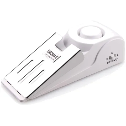 Door Stop Alarm 120DB Siren Rubber White 1 Pack